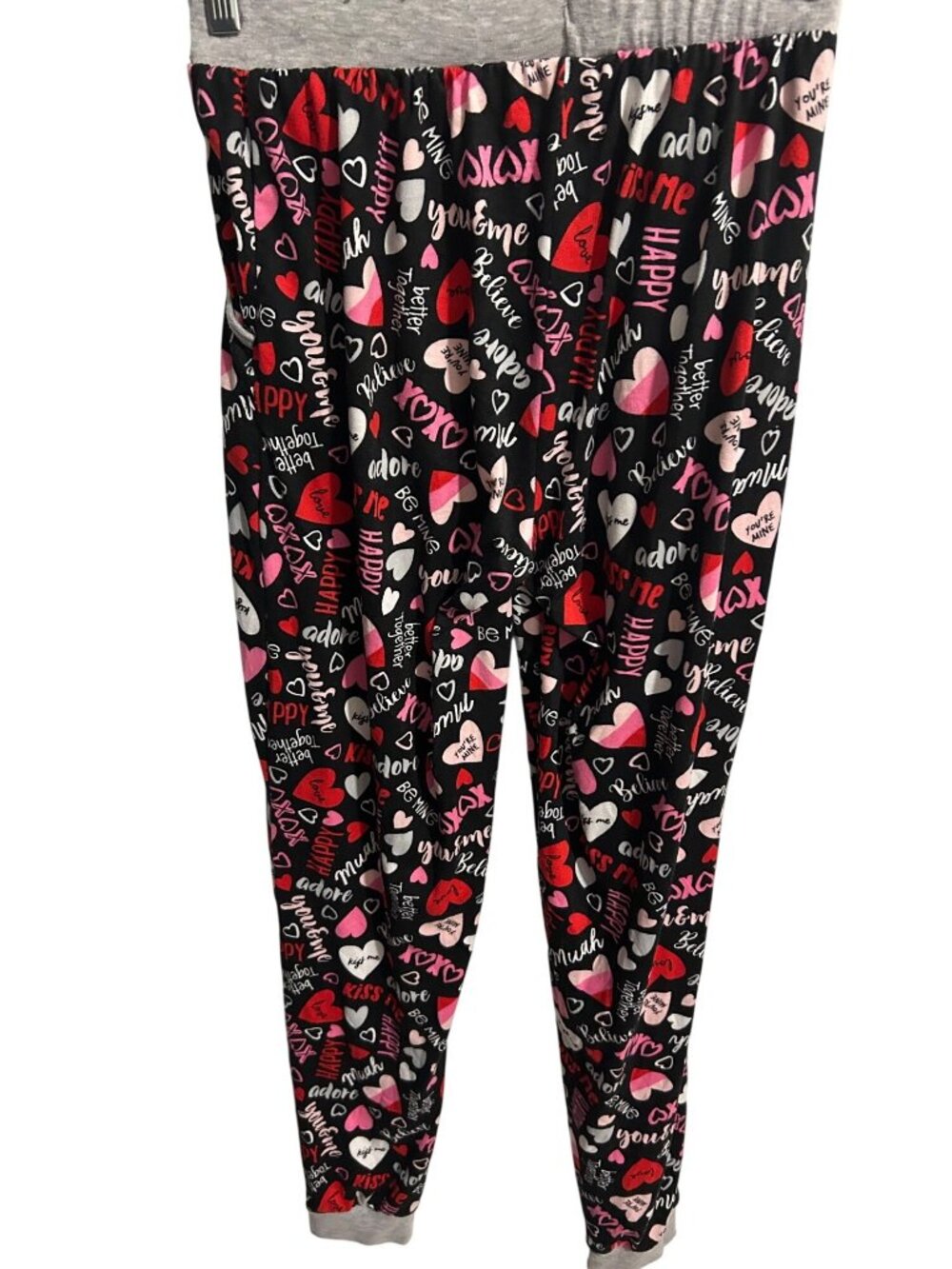 Hanes Elastic Waist Lounge Pants - Women's Size Small ~ Heart Design